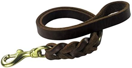 heavy duty leather dog leash