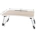 Jerry & Maggie Laptop Desk Wood Round Edge Lapdesk Game Table with Non-Slip Design & I pad Slot – Foldable Portable on Bed Sofa Party Computer Play Table Lazy Personal Desk (White Wood Tone)thumb 1