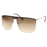 zeroUV - Modern Fashion Square Flat Top Metal Aviator Sunglasses