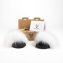 Women's Furry Slides Faux Fur Slides Fuzzy Slippers