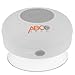 Abco Tech Water Resistant Wireless Bluetooth Shower Speaker with Suction Cup and Hands-Free Speakerphone, White