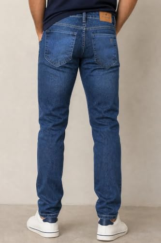 Calça Jeans Masculina Regular Básica Polo Wear Jeans Escuro