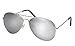 WODISON Vintage Reflective Mirror Lens Metal Frame Aviator Sunglasses