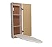 USA Flag Cases Built-in Ironing Board Cabinet Raw Wood, Iron Storage, Hide Away, Stow, Fold Away, with Routed Door