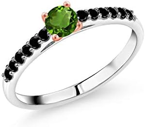 0 45カラット 天然 グリーントルマリン 指輪 レディース 天然ブラックダイヤモンド 評価 リング