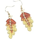 Thanksgiving Earrings For Women,Fall Turkey Pumpkin Maple Leaf Corn Hat Grape Mushroom Dangling Thanksgiving Fall Earrings Jewelry Cute Dainty Funny