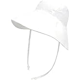 Baby Sun Hat Toddler Hats Infant Sun Hat Girl Hats Outdoor Wide Brim Basin Hat Beach Hat UPF 50+ Cotton Hemp Breathable