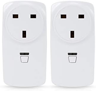 LOHAS WiFi Smart Plug, Wireless Timer Switch Power Socket Outlet, Controlled by a Smartphone, No Hub Required, 2 Pack (UK Plug) [Energy Class A+]