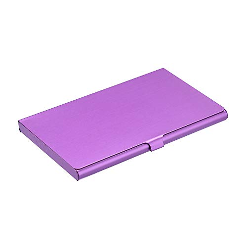 Sonmer Creative Aluminum Holder Metal Cover Credit Business Card Wallet (Purple)