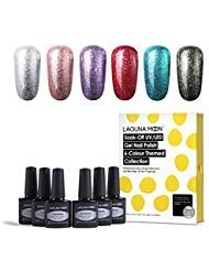 Lagunamoon Platinum Gel Nail Polish Kit Soak Off UV LED Gel Polish Varnish Lacquer Beauty Salon Manicure Nail Art Set 8ML 6PCS Lagunamoon Platinum Gel Nail Polish Kit Soak Off UV LED Gel Polish Varnish Lacquer Beauty Salon Manicure Nail Art Set 8ML 6PCS