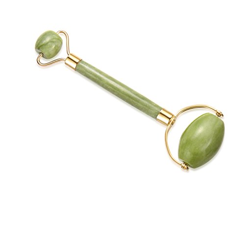 Anti Aging Jade Roller for Face Neck Boday Real Jade Massager Skin Care Tools NOT EASY BROKEN Instruction Guide Included