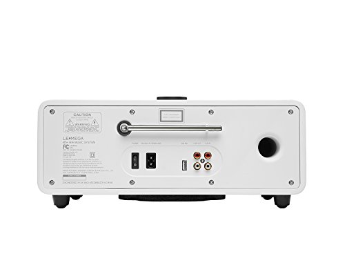LEMEGA M5+ CD/Wi-Fi/DLNA/Spotify connect /Internet Radio /FM radio with Bluetooth and Clock2.1 Speaker system (Satin White) - Thumbnail 3
