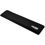 Glorious Gaming Wrist Pad/Rest - FULL STANDARD SIZE - Black - Mechanical Keyboards,Stitched Edges,Ergonomic | 17.5x4 inches/25mm Thick (GWR-100) Full Size (Black)
