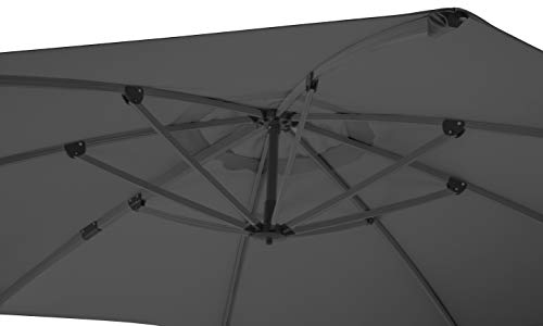 Schneider Sonnenschirm Rhodos Rondo, anthrazit, 350 cm rund, 792-15, Gestell Aluminium, Bespannung Polyester, 22.4 kg – Bild 7