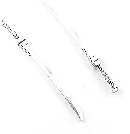 1 PCS Jewelry Making Charms J8KV7O Saber Sword Antique Silver Tone Necklace Bracelet Repair Bulk Lots Pendant Findings