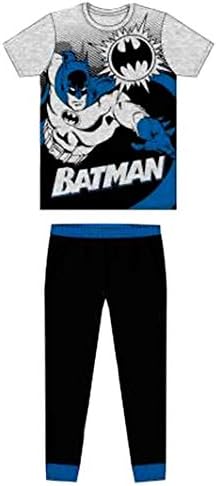 Character ClothingMens Adults Novelty Pyjama PJ Set - Batman Pow Grey - Size