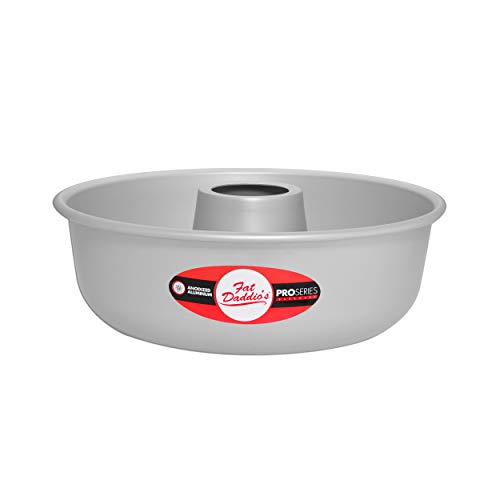 Fat Daddio's Cake RMP-10 Anodized Aluminum Ring Mold Pan, 10 x 3.5 Inch, Silver, 10 x 3 1/2 Inch,