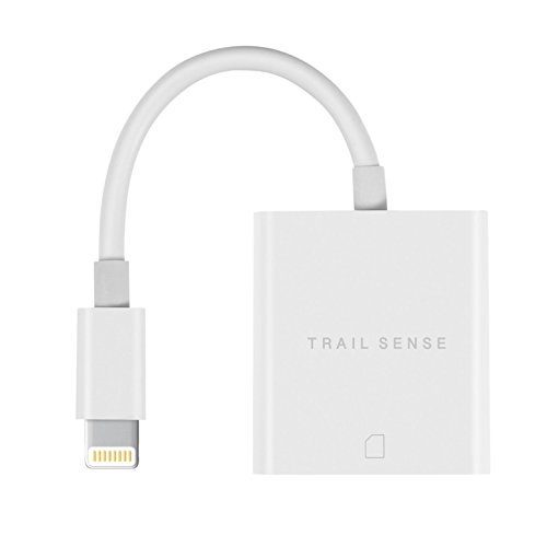 Trail Sense [ Upgraded ] SD Card Reader for iPhone and iPad. Lightning SD Card Reader. Trail and Game Camera Viewer. Faster Sharing. No App Required.