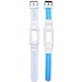wonlex Band for Samsung Gear Fit2 / Fit2 Pro, Silicone Replacement Watch Bands Strap Compatible with Galaxy Gear Fit2 SM-R360 & Fit 2 Pro for Women & Men (White/Blue)
