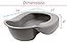 Healthstar Pontoon Bedpan, 2 Quart, Gray
