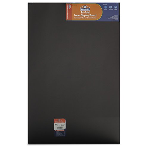 Elmer's TriFold Premium Foam Display Board, Black, 36x48 Inch (Pack of