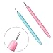 Asayu 20 Pcs Craft DIY Slotted Paper Quilling Tools, Slotted Needle Pen Art Hand Craft DIY Tool (Pink and Blue)