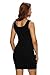 AnnFlat Women's Summer Classic Scoop Neck Sleeveless Bodycon Mini Tank Dress Small Black