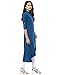 Janasya Indian Tunic Tops Crepe Kurti for Women (JNE1233-BLUE-KR-031-XL)