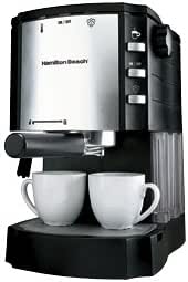 Hamilton Beach 40729 Espresso/Cappuccino Maker con vaina titular : Hogar y  Cocina - Amazon.com