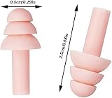 CCLKHY 5 Pairs Reusable Silicone Ear Plugs Noise Cancelling Sleep Swim Study view 2