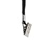 Wisdompro Lanyard with Clip, 30 Pack of 17 inch Blank Flat Nylon Neck Strap Lanyard with Bulldog Clip Attachment for ID Badges, Name Tags - Black