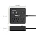 AHRISE Extension Cord, Power Strip with 3 AC Outlets and 4 USB Ports(5V/4.8A) for Cruise Ship Multi Plug Extender, 5 Foot - Black