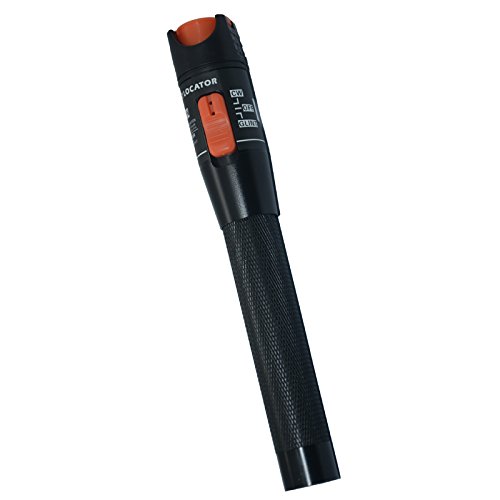 Jeirdus Portable 10mW 10km Visual Fault Locator Fiber Optic Cable Tester Meter Finder Red light For Engineering Maintenance