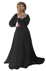 Fanciest Vintage Puffy Sleeve Prom Dresses Ball