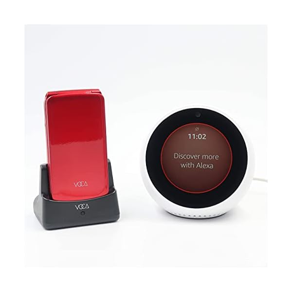 VOCA-V330-3G-Flip-Phone-Voice-Control-Big-Button-Simple-Easy-to-Use-Clamshell-Unlocked-SIM-Free-Senior-Red VOCA Big Button Mobile Phone for Seniors, Clamshell Phone, V330, Unlocked 3G, SOS Button, Speed Dial, and Charging…