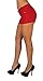 Basic Juniors Booty Shorts Premium Stretch French Terry Moleton with a Gentle Butt Lifting Stitching in Red Size S