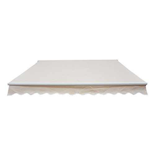 Outsunny Markise Alu-Markise Aluminium-Gelenkarm-Markise 4,5x3m Sonnenschutz Balkon Beige – Bild 5