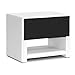 Baxton Studio Massey Upholstered Modern Nightstand, 13.75 in x 19.5 in x 16 in, White