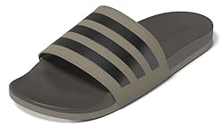 adidas Unisex Adilette Comfort Slide Sandal, Blanch