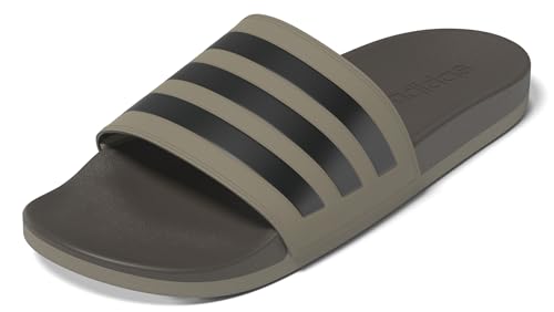 adidas Unisex Adilette Comfort Slide Sandal, Blanch