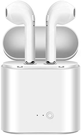 Wireless Bluetooth Headphones, Earbuds Sports Earphones with HD Mic and Charging Box Noise Cancelling in-Ear Stereo Running Headset for iPhone, iPad, Samsung, Huawei, Android, iOS