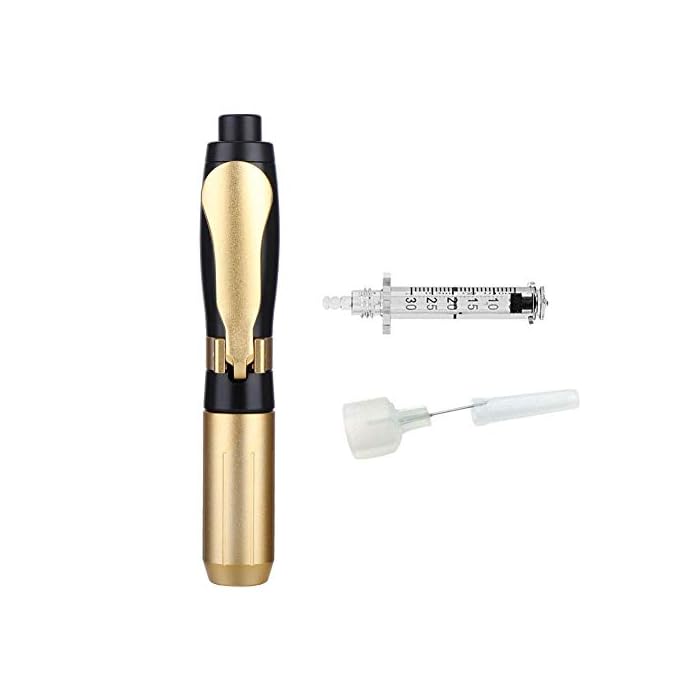Hyaluronic Acid Syringe Pen, Professional Beauty Atomizer Noninvasive Needle Free Pen Moisturing Micro Injector Skin…