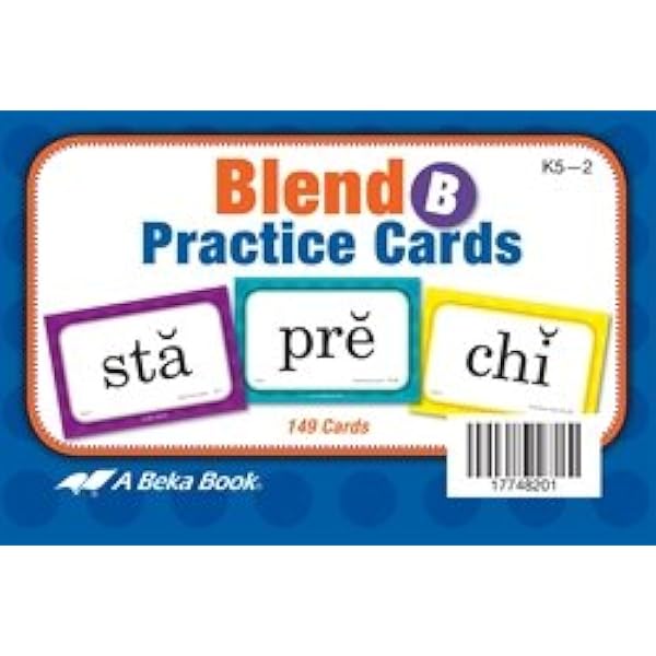 Blend Practice Cards B - Abeka Kindergarten 1st and 2nd Grade ...