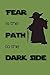 FEAR is the PATH to the DARK SIDE: Lined Notebook, 110 Pages -Fun and Inspirational Quote on Green M by Memes the Word Press