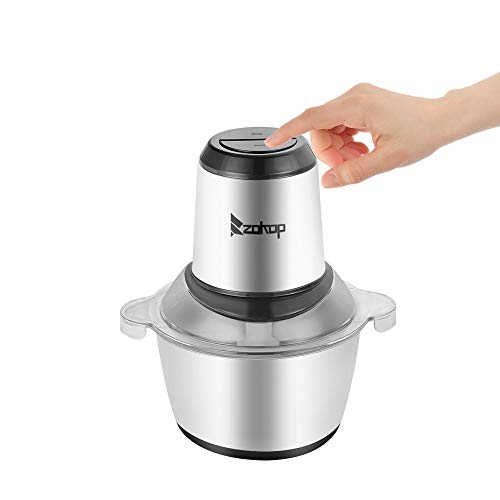 ROVSUN 8 Cup Electric Food Processor Mini Chopper 2L Stainless Steel