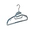 BriaUSA Dry Wet Clothes Hangers Amphibious Light Blue with Non-Slip Shoulder Design, Steel Swivel Hooks – Set of 10