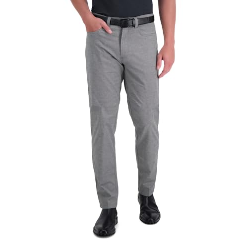 Kenneth Cole Men’s Slim Fit Stretch Casual Pant, String Canvas, 29×30