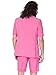 Opposuits Solid Colored Summer Suit of-Colourful Fancy Suit for Men Comes with Shorts, Jacket and Tie-Ideal Party or Festival Outfit,Hot Pink,36