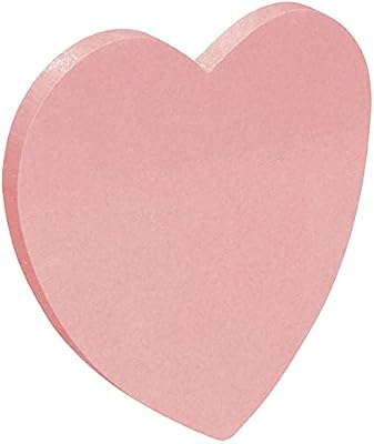 Danube 7562001pl de 16 Notas Adesivas, coração, 1 x 50 folhas, cor rosa claro
