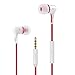 Granvela Mice E300A in-Ear Stereo Heavy Bass Headphones, Tangle-Free Triangle Cable and Noise-Isolating Earbuds - Earphones with Mic (White)